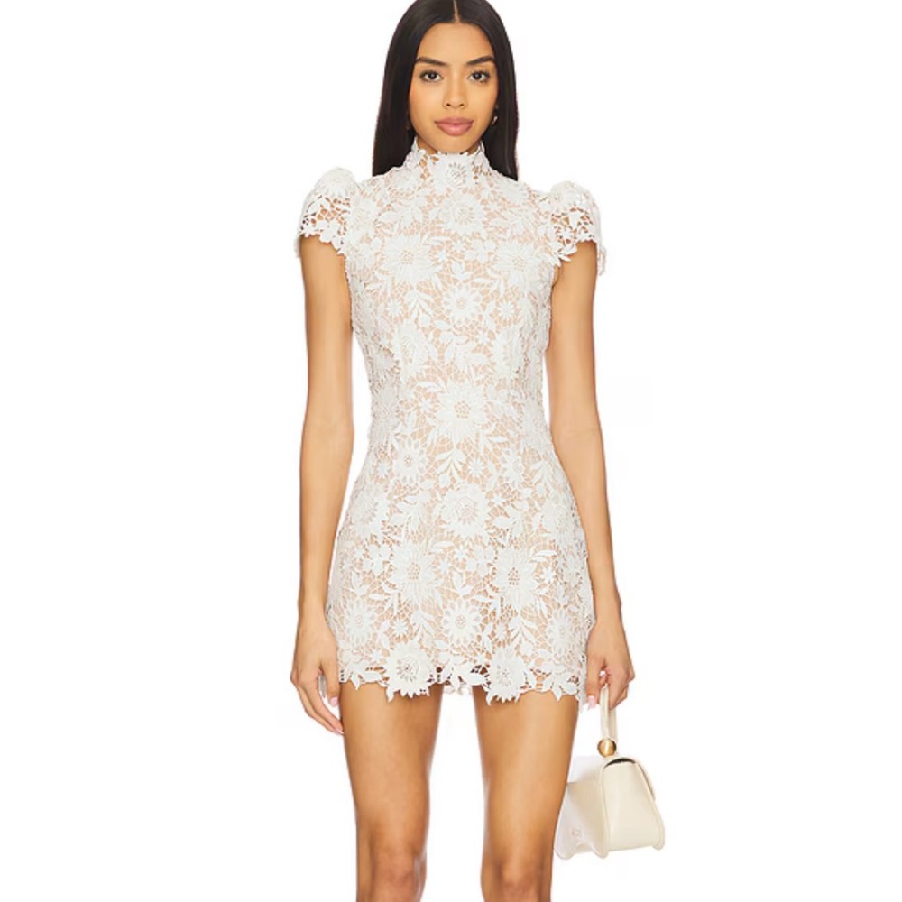 Stone Cold Fox x Revolve Amy Mini Dress in Ivory, size Small
